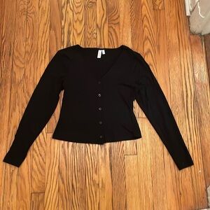 & Other Stories rib knit cardigan top